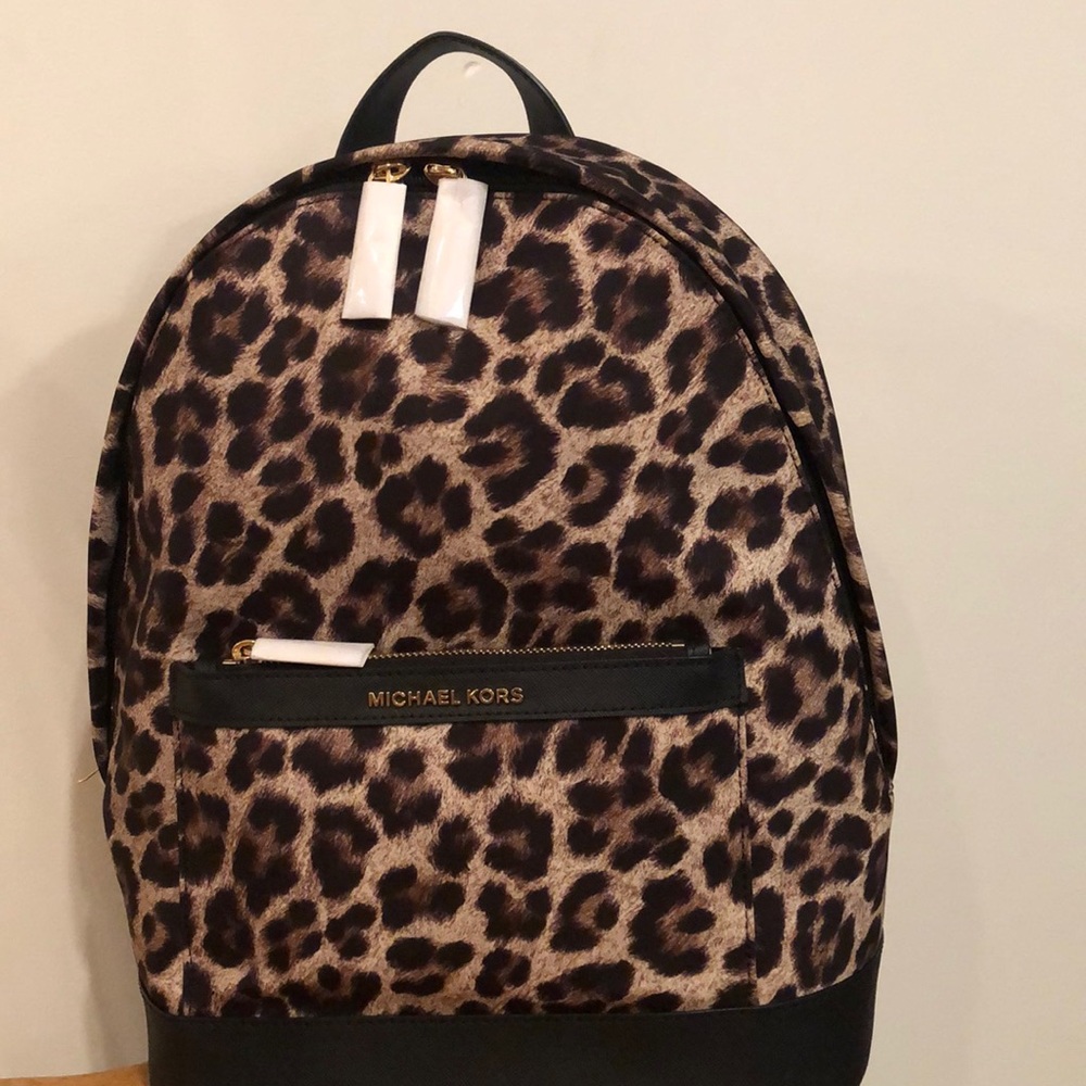 NWT MICHAEL KORS MORGAN LEOPARD BACKPACK